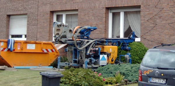 Bohrgerät für die Erdreichwärmesonden